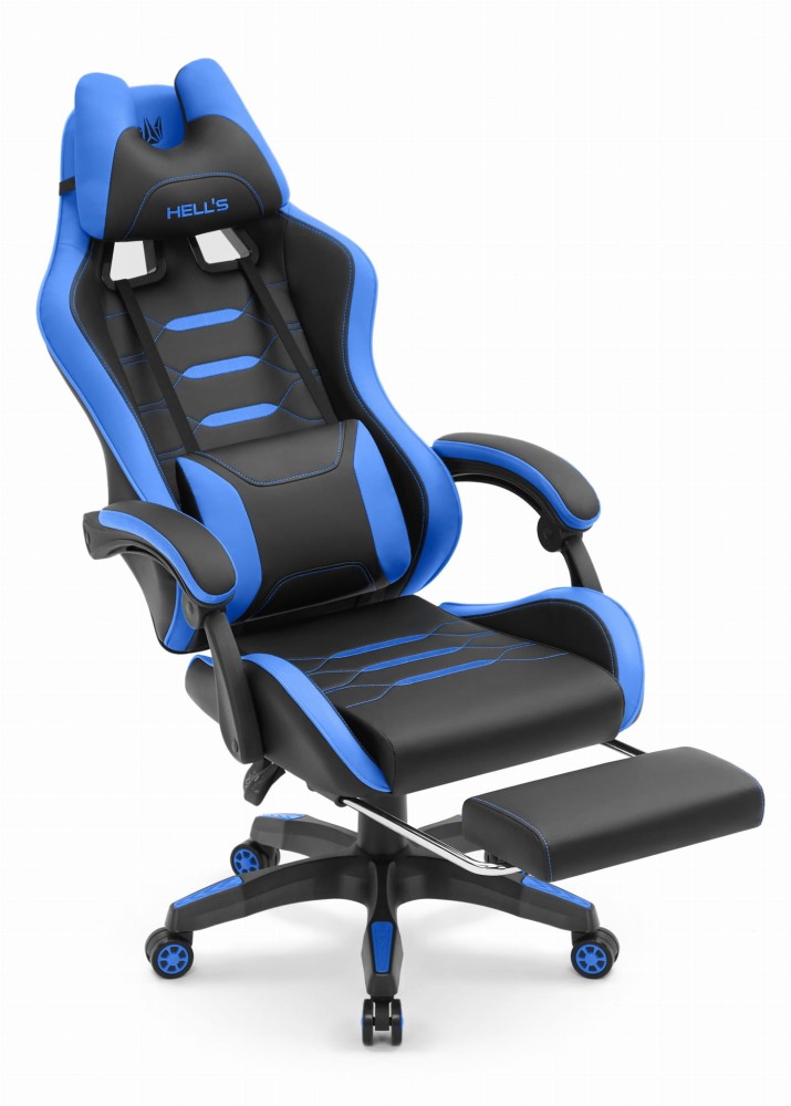 Геймерське крісло Hell's Chair HC-1039 2.0 Blue Black екошкіра - Зображення 5