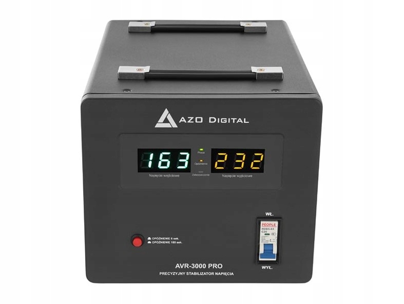 Стабілізатор напруги AZO AVR-3000 3000 ВА 1800 Вт, Pure SINUS