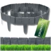Садовий палісад для газону KRUMAN GARDEN PALISADE 250 см x 23 см ТЕМНО-СІРИЙ КАМІНЬ KMDW40