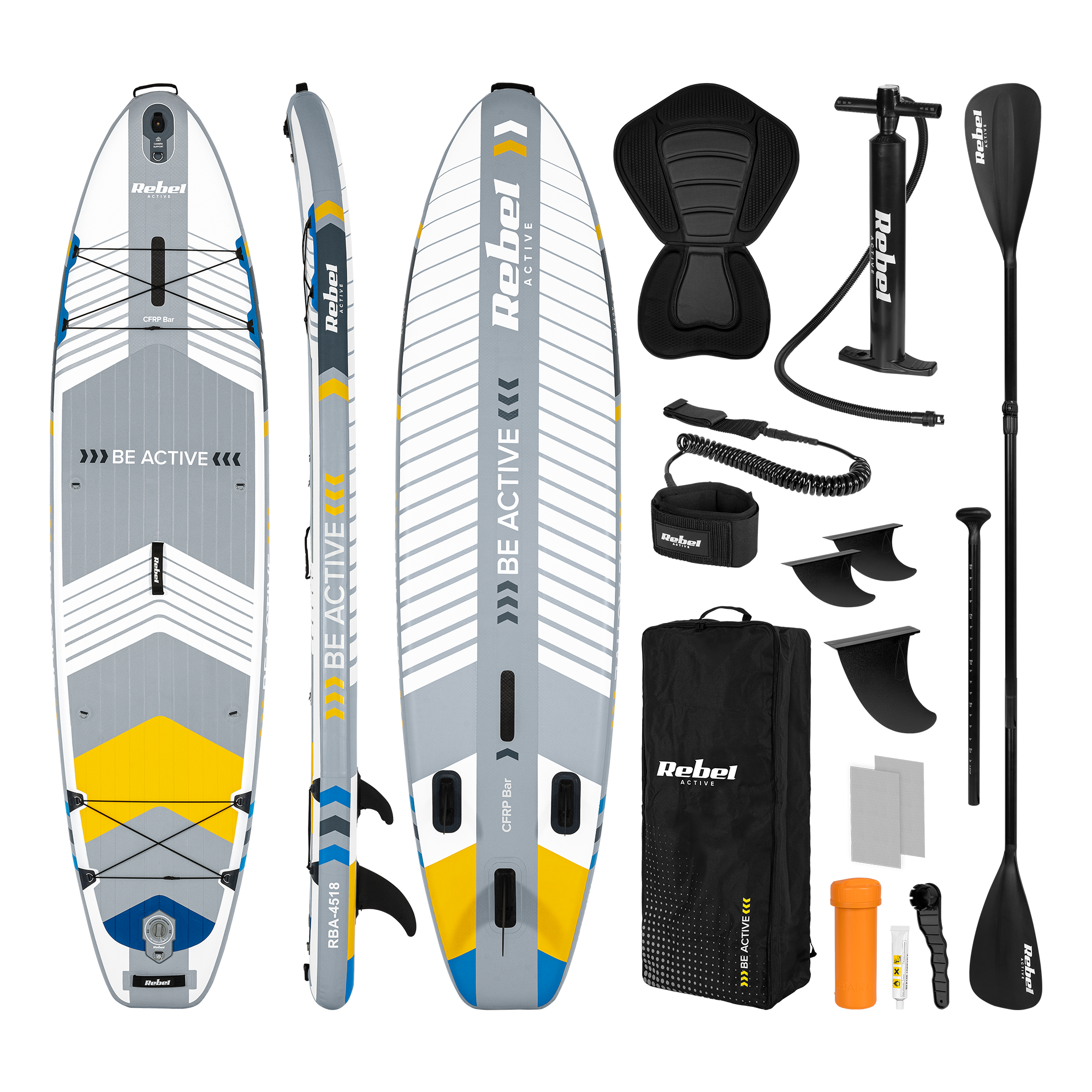 SUP-дошка REBEL ACTIVE PRO RBA-4518 335 см Біла - комплект