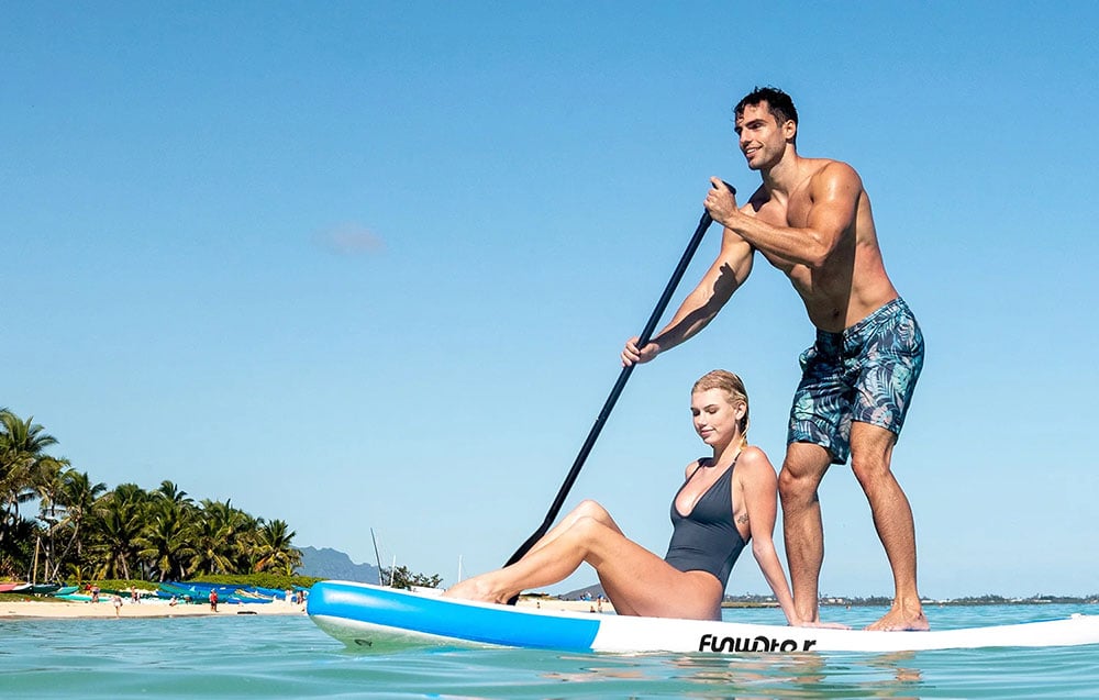 SUP-дошка надувна FunWater SUPFW05B Tiki 3.2 м (синьо-білий) - Зображення 5