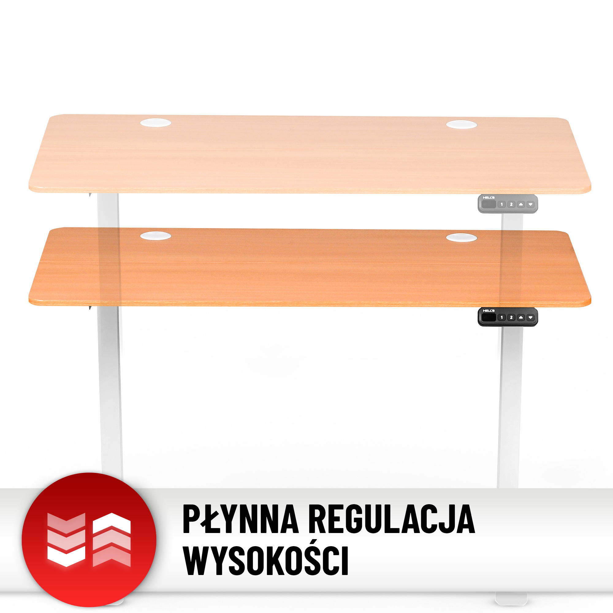 Стіл Hell's Chair Oak White з електричним регулюванням 140x70 см - Зображення 13