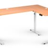 Стіл Hell's Chair Oak Wood White з електричним регулюванням кутовий 180x120 см