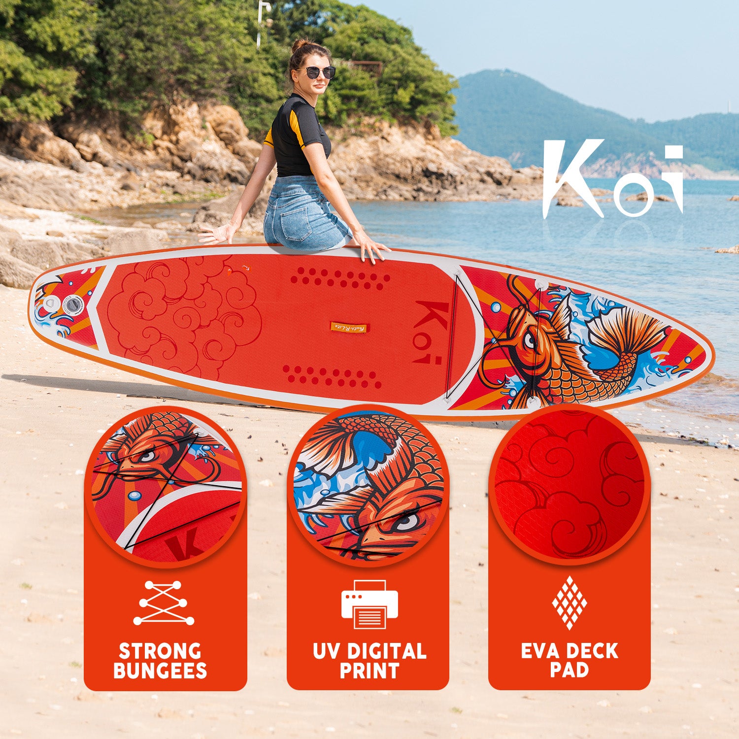 SUP дошка Funwater Feath-R Lite Koi 3,5 м SUPFR01E - Зображення 5