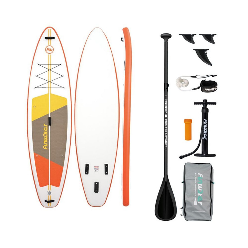 SUP-дошка надувна FunWater SUPFW69B 3.35 м (помаранчево-білий)