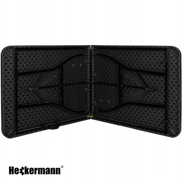 Стіл Складний Переносний Heckermann 180х74х74 Black - Зручність для Пікніка або Подій - Зображення 5