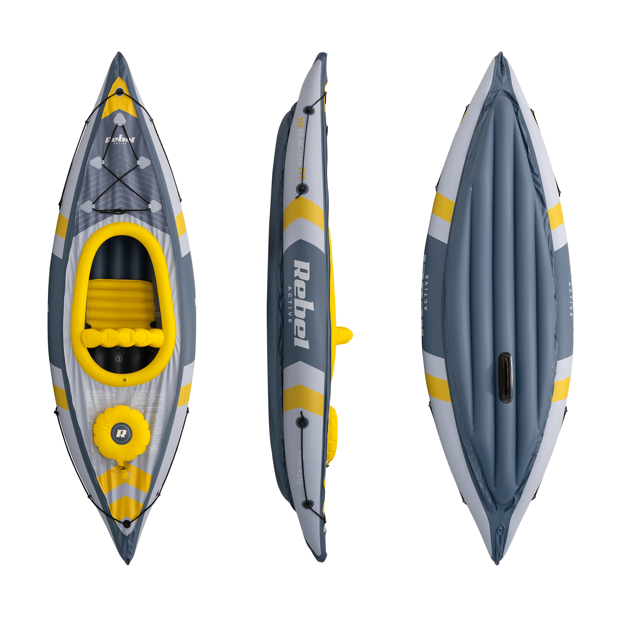 Надувний каяк REBEL ACTIVE 282x90x43, комплект - Зображення 2