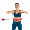 Розумний обруч для схуднення Hula Hop з шипами та вантажами 50 см, рожевий, REBEL ACTIVE