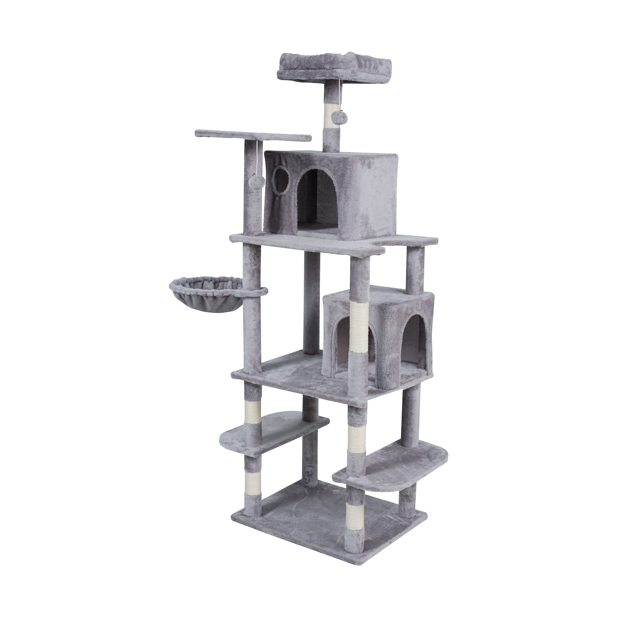 Кігтеточка для кота 60x49x173 cм , сіра, REBEL ANIMALS RA-1009 - Зображення 2