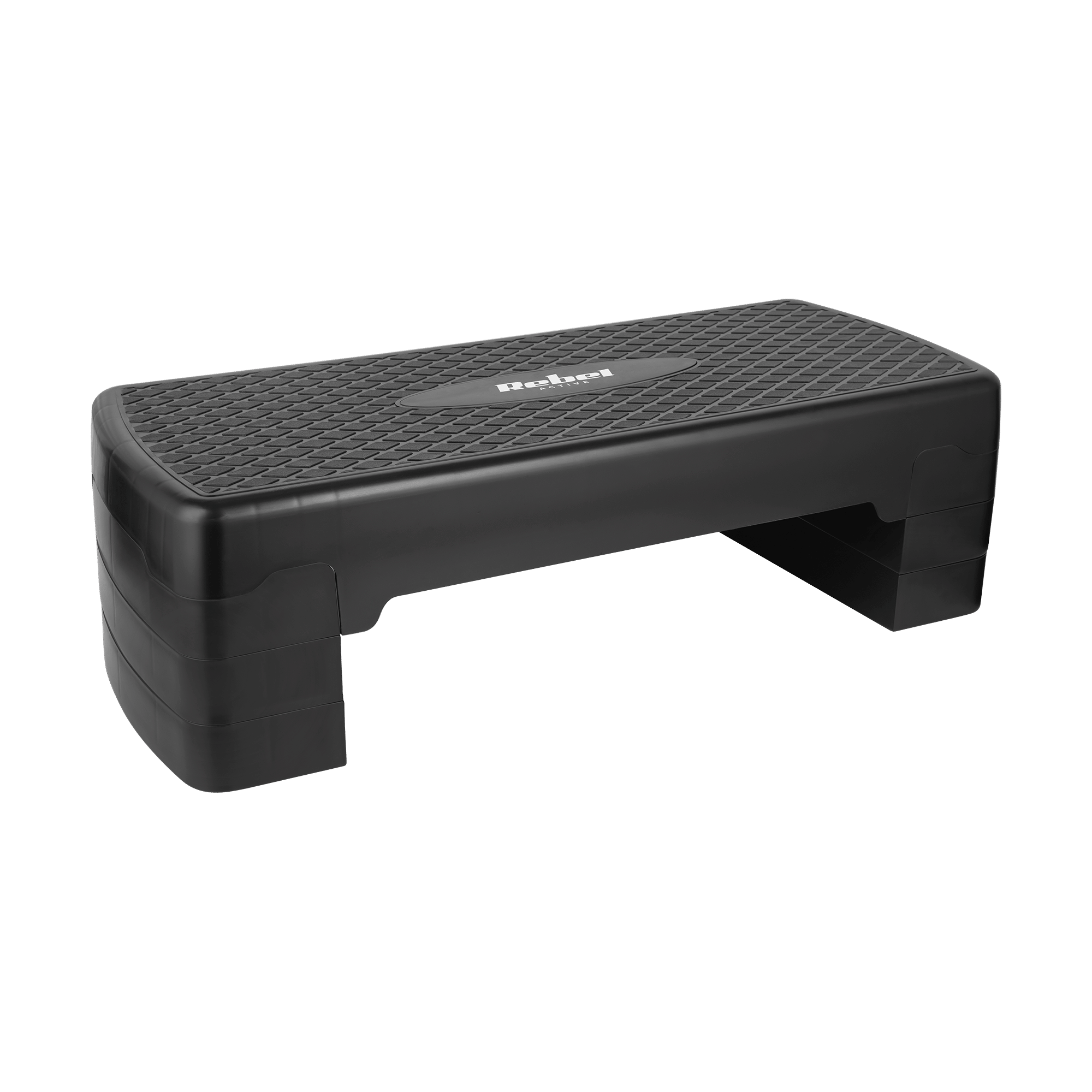 Степ-платформа REBEL ACTIVE RBA-3227-BK 3 рівні, 68 см, чорний