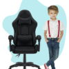 Геймерське крісло Hell's Chair HC-1000 Kids Black велюр
