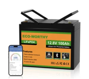 Акумулятор ECO-WORTHY 12.8V 100Ah LiFePO4 Bluetooth