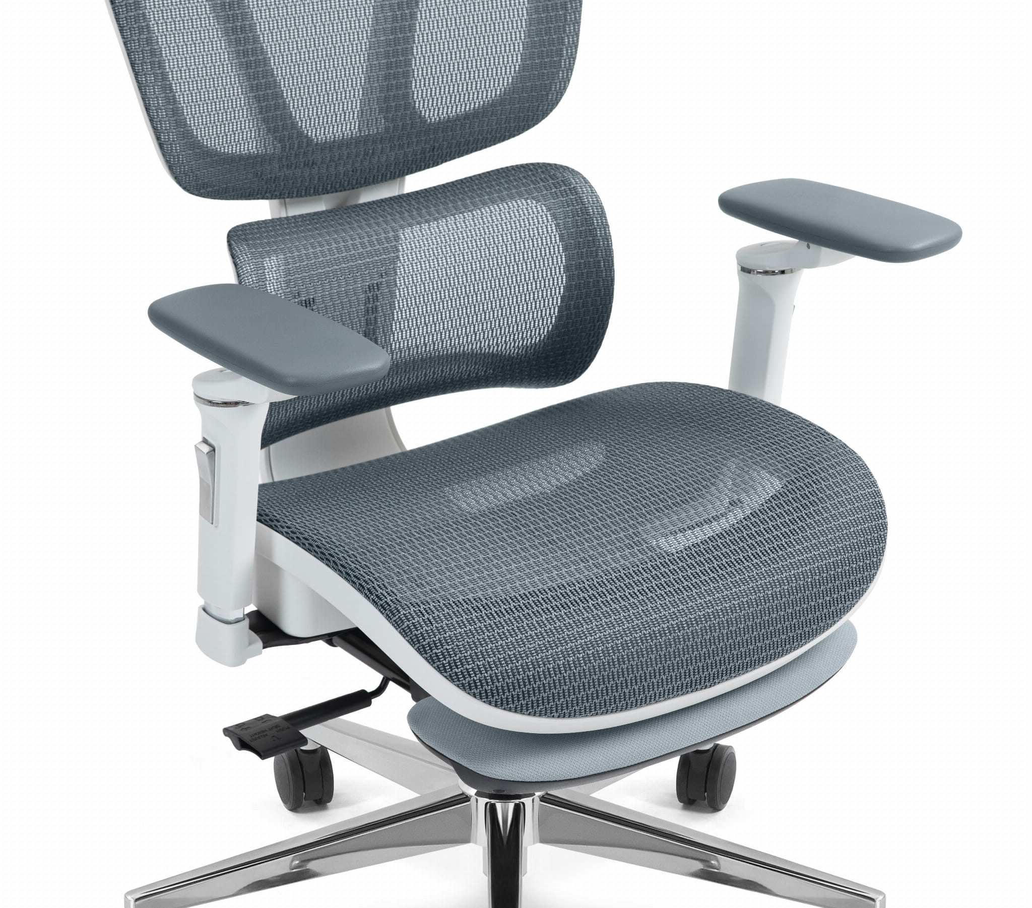 Офісне крісло Hell's Chair HC-1044 Grey White. сітка - Зображення 2