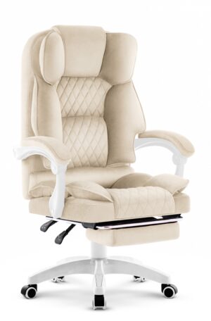 Офісне крісло Hell's Chair HC-1031 Beige велюрове
