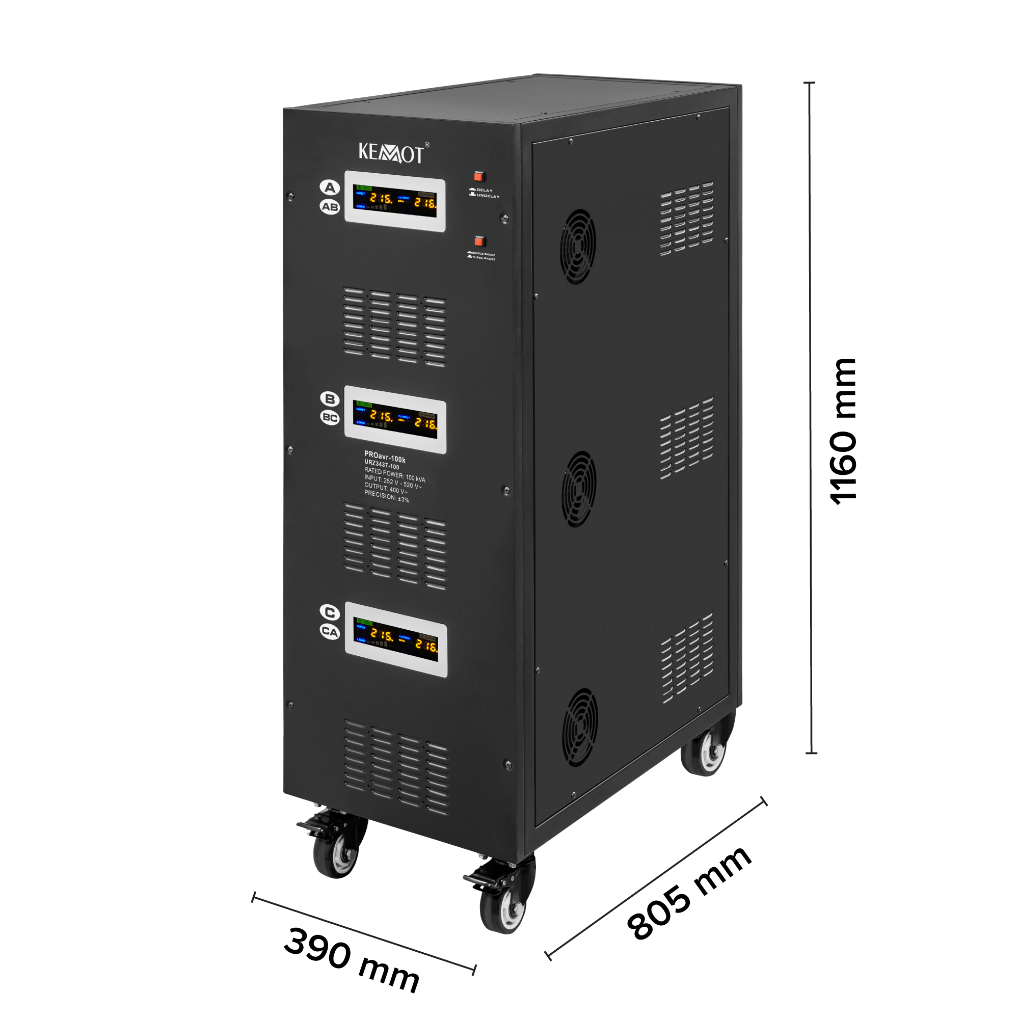 Трифазний стабілізатор напруги KEMOT PROavr-100K 100 кВА - Зображення 7