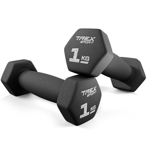 Фітнес-гантелі Trex Sport TX-010VD 2×1 кг. чавунні - Зображення 3