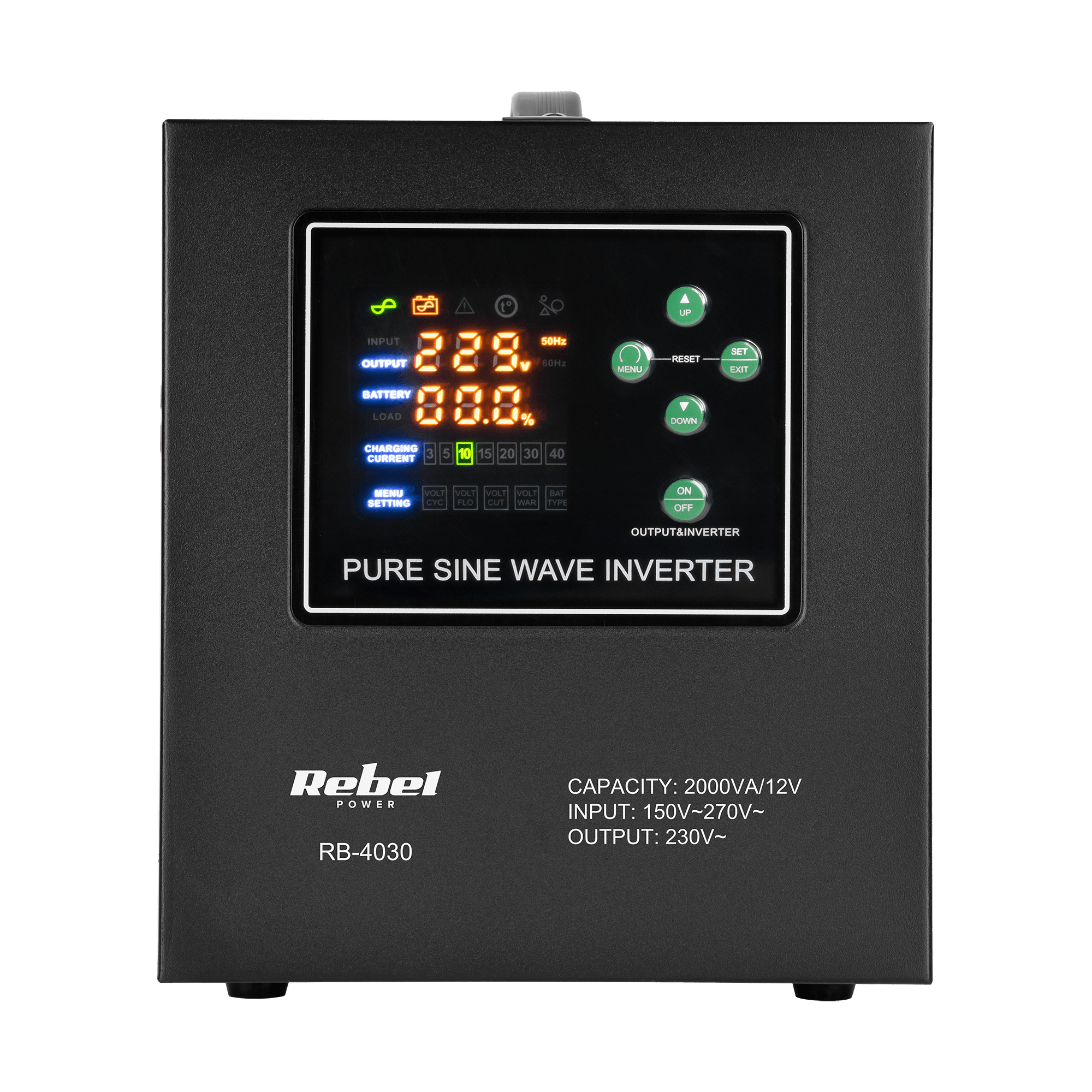 Аварійний блок живлення Rebel RB-4030 12V/230V 1200W - Зображення 4